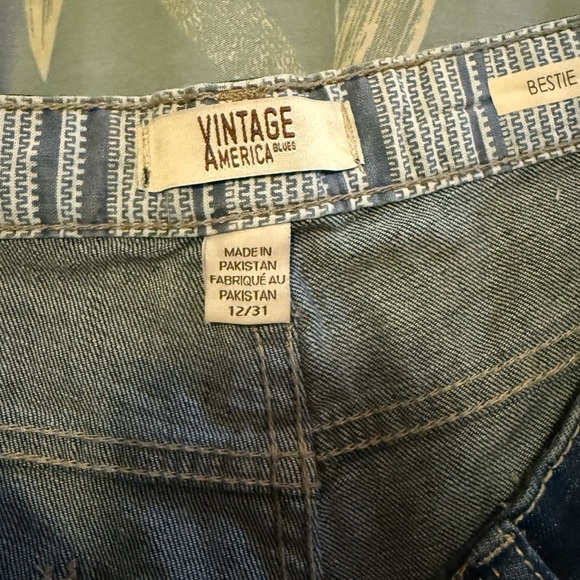 Vintage America Deep Indigo Straight Leg Jeans Size 12/31 - Picture 9 of 11